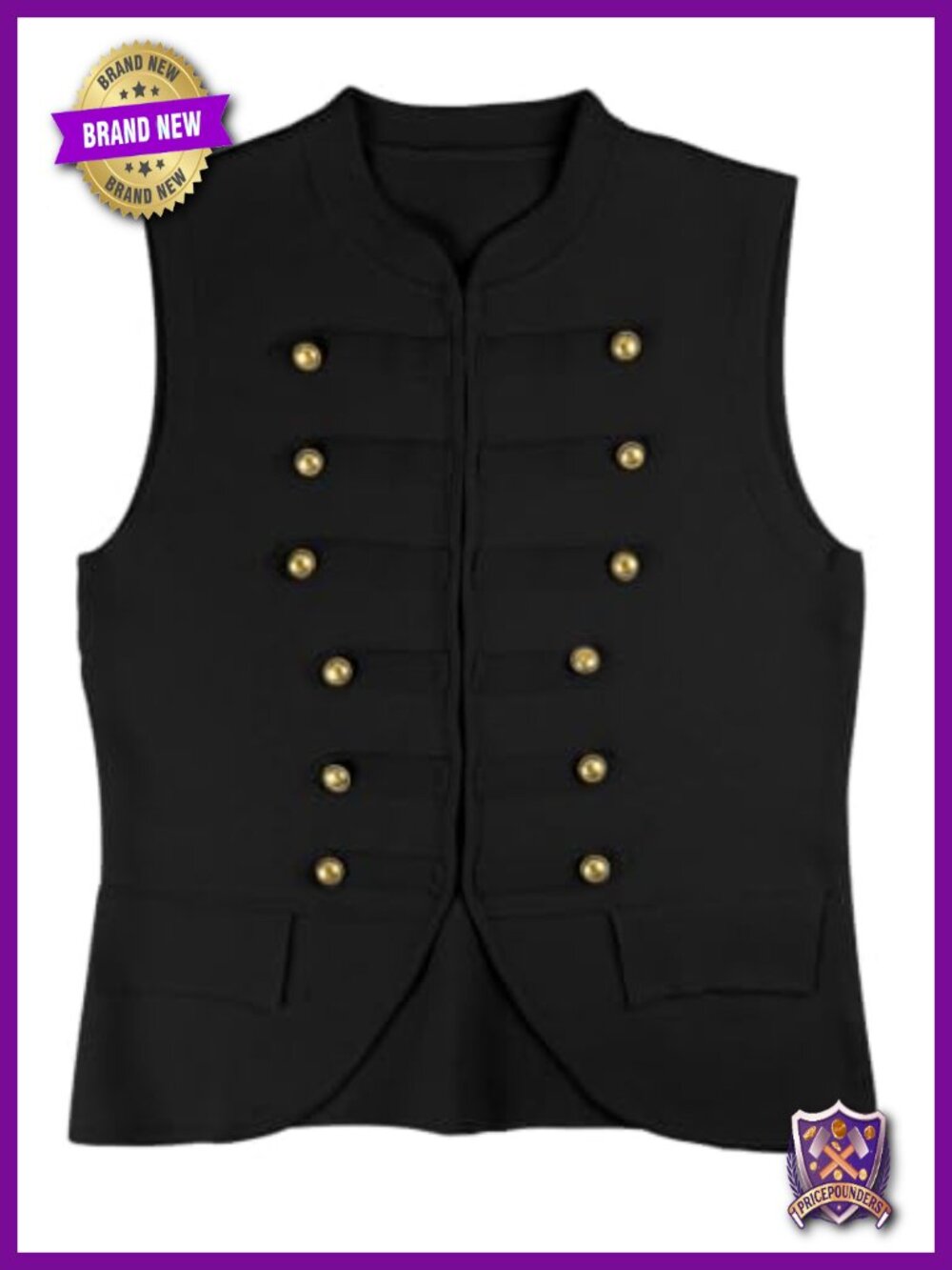 Napoleon military knit vest cropped sleeveless top